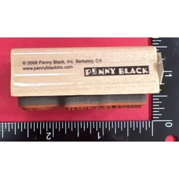 Penny Black Wood Mounted Rubber Stamp Happiness Is Time Spent W/ A Friend 3384F - Picture 3 of 5